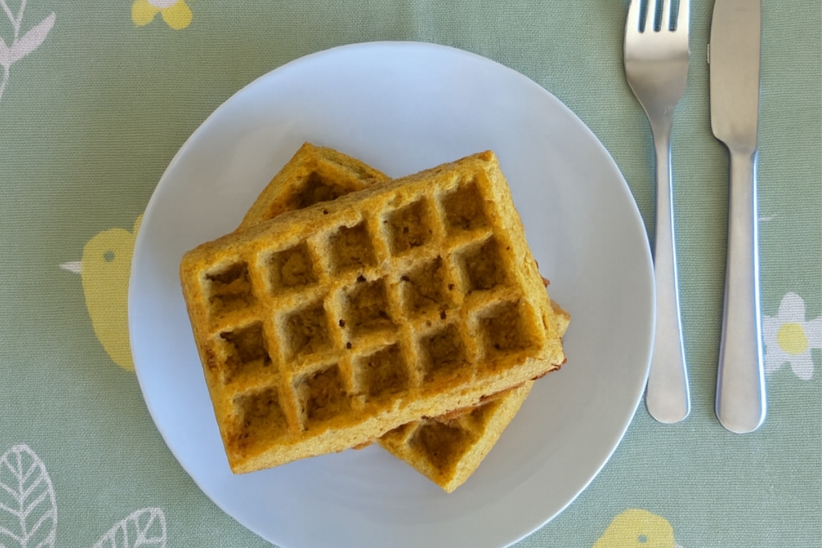 Gesunde S&uuml;sskartoffel-Waffeln f&uuml;r Babys & Kleinkinder