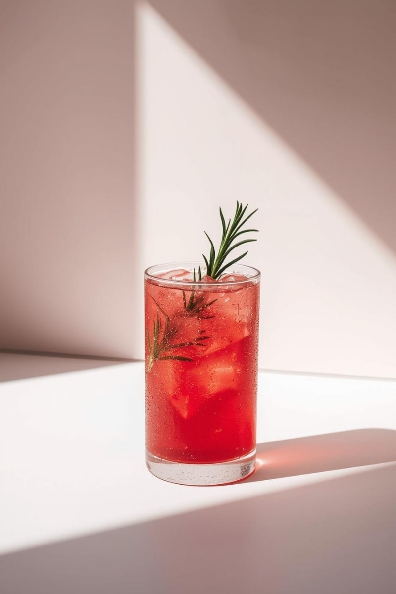 Cranberry-Rosmarin-Fizz Mocktail Drinks ohne Alkohol Schwangerschaft