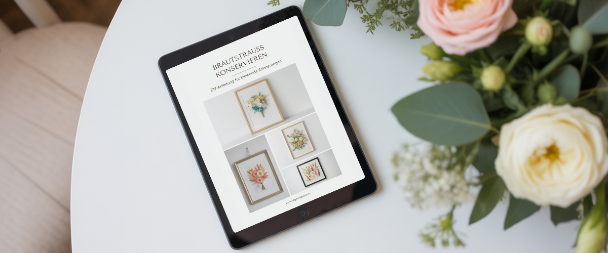 Mini Guide Brautstrauss aufbewahren Mockup