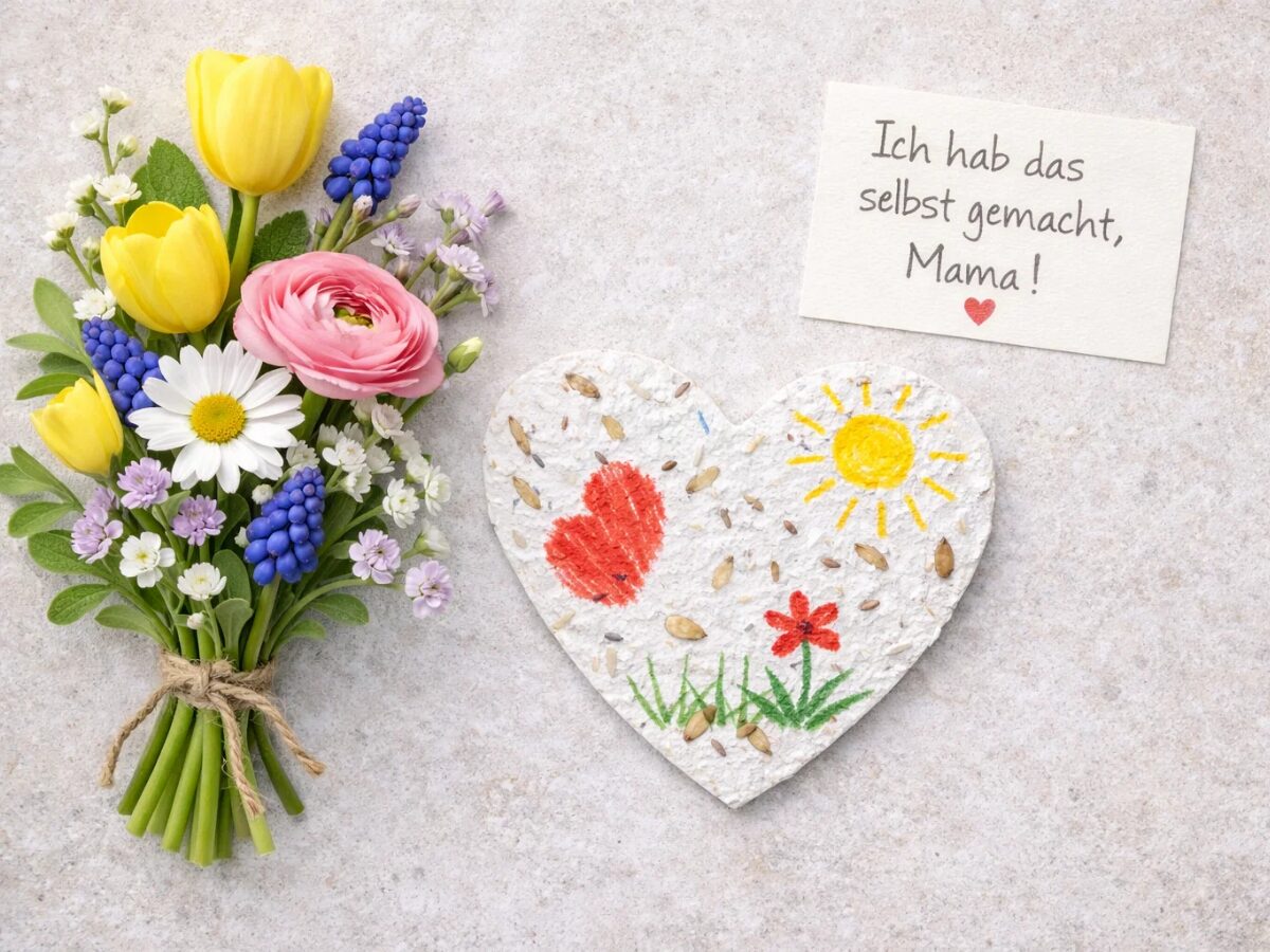 Samenpapier selber machen Muttertag