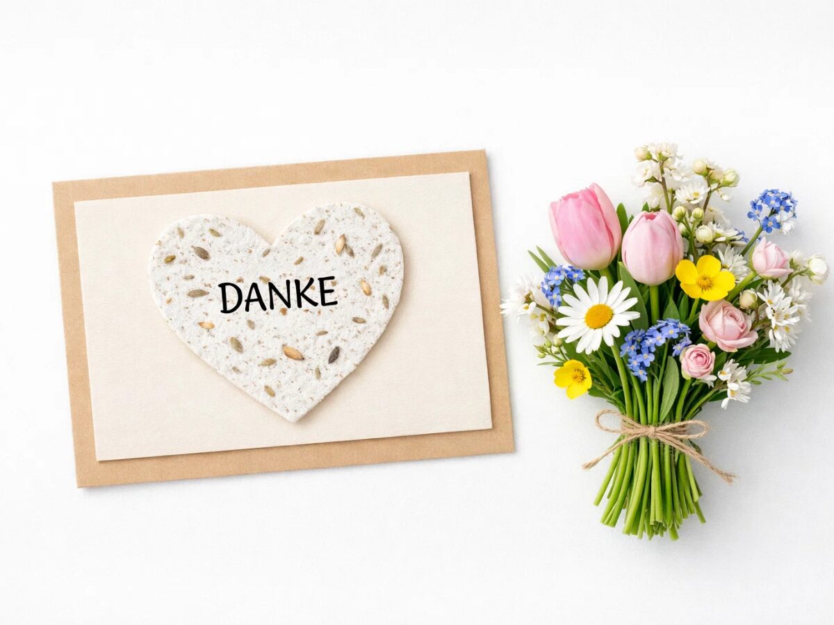 Samenpapier selber machen Karte