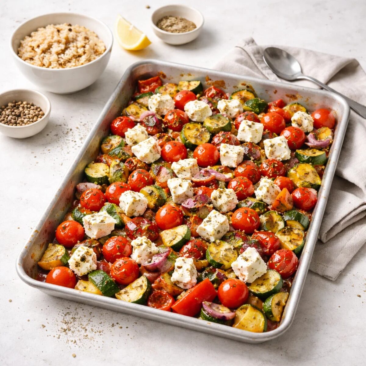 Schnelle Rezepte Schwangerschaft - Ofengem&uuml;se mit Feta