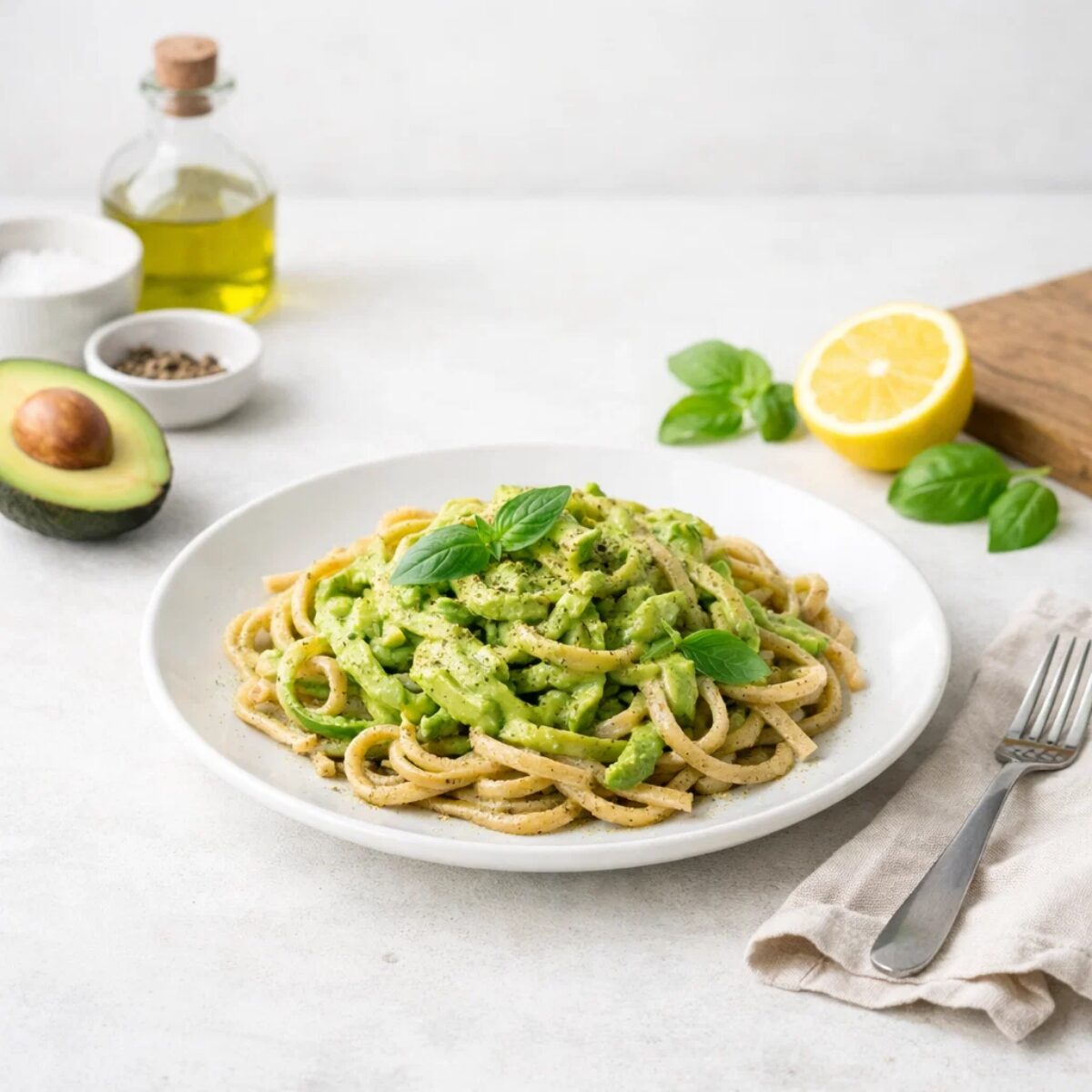 Schnelle Rezepte Schwangerschaft - Pasta mit cremiger Avocadosauce