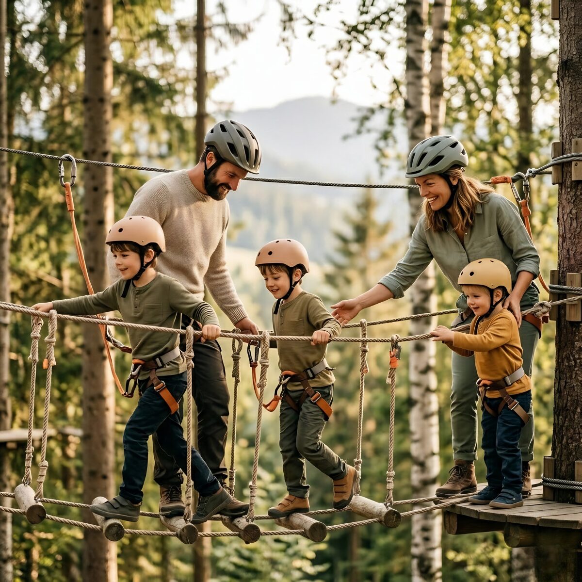 Vatertag Ausflug mit Kindern - Kletterwald