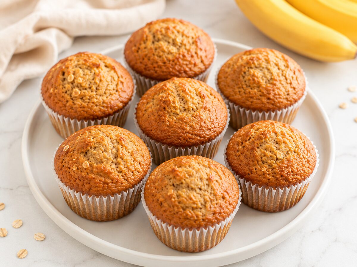 Bananenbrot-Muffins - gesunde Brotdose n Ideen f&uuml;r Kinder
