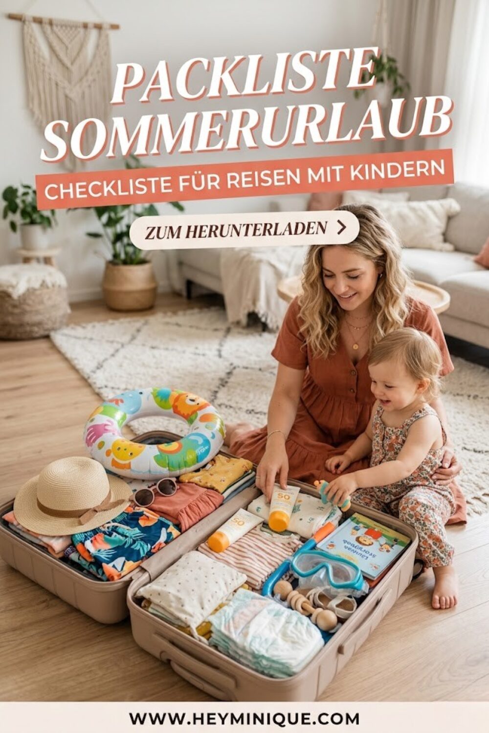 Packliste Sommerurlaub Checkliste f&uuml;r Reisen mit Kindern