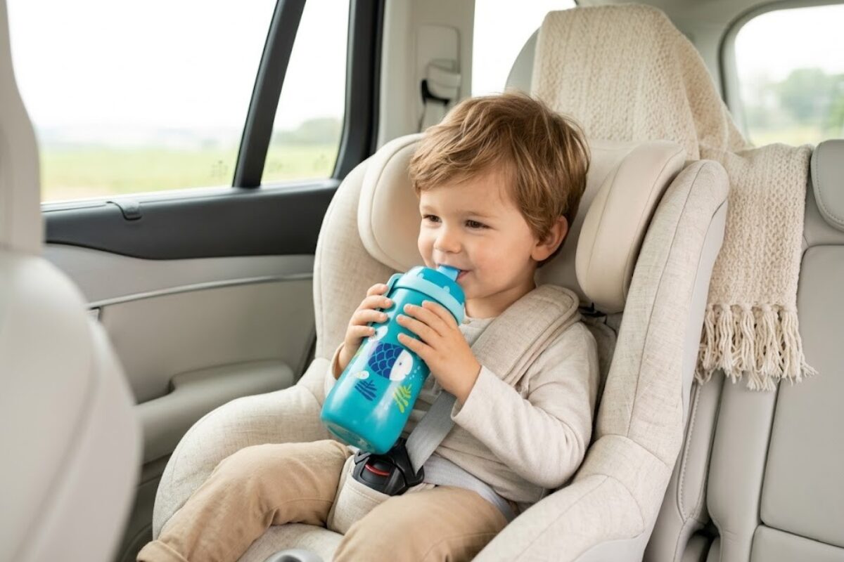 kleinkind-junge-autositz-suv-nuk-trinkflasche